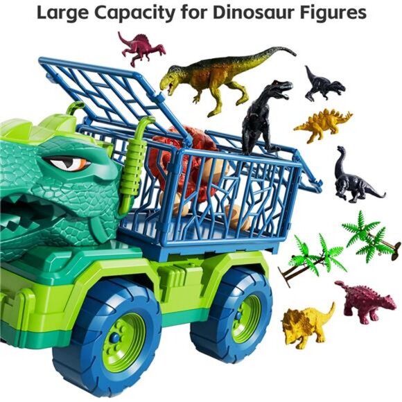 Dinosaur Truck Toys for Kids 3-5 Years, Tyrannosaurus Transport Car - Picture 3 of 7
